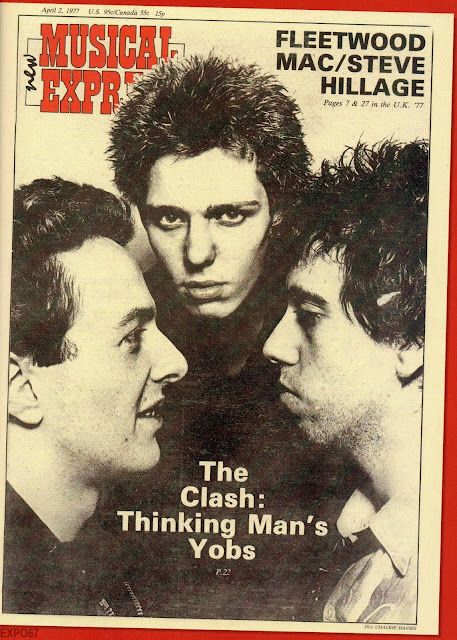 The original NME Cover of the Clash from April 1977 By Chalkie Davies